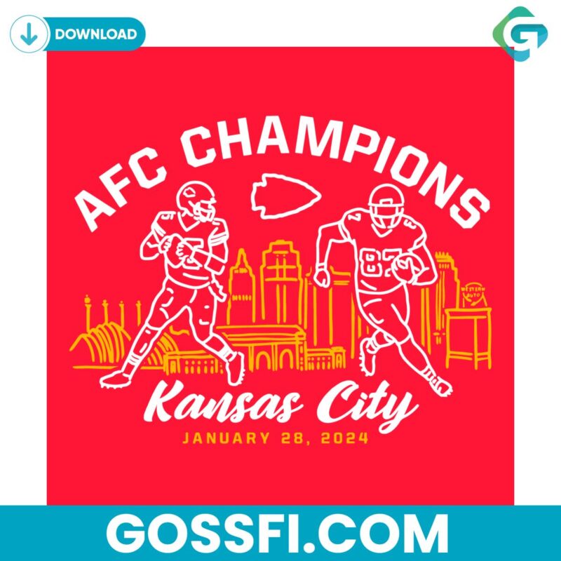 AFC Champions Kansas City Chiefs Svg Digital Download
